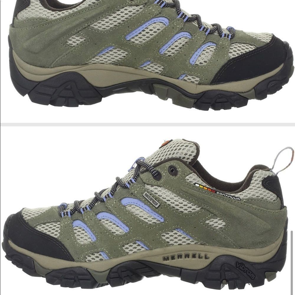 Merrell Moab Waterproof Hiking Shoe Boot, Dusty Olive, size 9.5 women’s -EUC